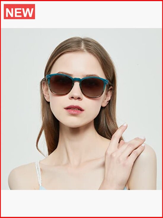 Acetate Frame Polarized Sunglasses UV Protection Women Square Shield main image 4